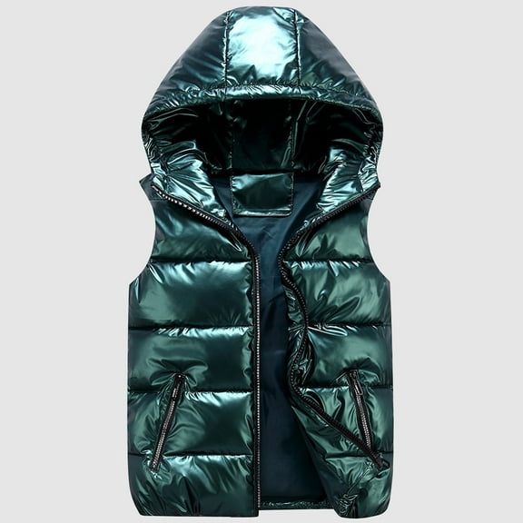 Kids Puffer Vest Girls Vest Cute Hoodie Vest Sleeveless Lightweight Jacket Winter Vest for Little Boys 12-15 Years