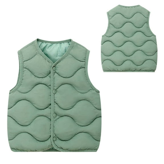 Kids Puffer Vest Girls Vest Light Weight Down Vest with Button Down Sleeveless Jacket Winter Outfits 4-5 Years