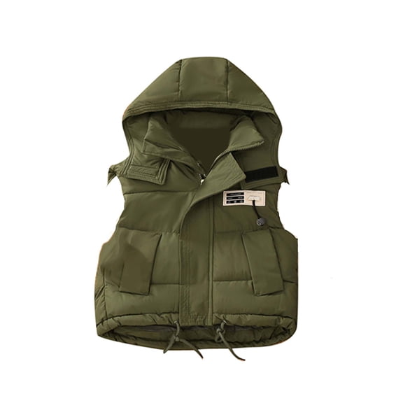Kids Puffer Vest Hooded Lightweight Sleeveless Girls' Outerwear Vests Winter Vest Girls Fashion 3-4 Years