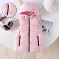 thumbnail image 1 of Kids Puffer Vest Hooded Pink Puffer Vest Zipper Sleeveless Lightweight Kids Puffer Jacket Kids Girls Winter Vest 6-7 Years, 1 of 4