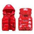 thumbnail image 1 of Kids Puffer Vest Hooded Sleeveless Jacket Lightweight Girls' Outerwear Jackets & Coats Girls Winter Clothes Girls Fashion 4-5 Years, 1 of 4