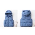thumbnail image 1 of Kids Puffer Vest Kids Boys Girls Winter Vest Bear Ear Cute Jackets Zipper Windproof Jacket Outwear Winter Clothes for Children 3-4 Years, 1 of 9