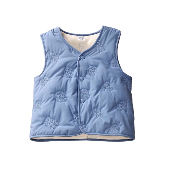 Kids Puffer Vest Kids Girls Winter Vest Light Weight Down Vest with Button Down Cute Jackets Sleeveless Kids Girls Fall Jacket 5-6 Years