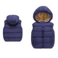 thumbnail image 1 of Kids Puffer Vest Kids Winter Vest Hoodie Vest Zipper Windproof Jacket Outwear Girls' Fashion for Boys 5-6 Years, 1 of 7