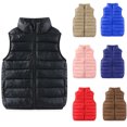 thumbnail image 1 of Kids Puffer Vest Lightweight Quilted Down Alternative Vest Zip Up Stand Collar Warm Vest, 1 of 3