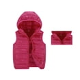 thumbnail image 1 of Kids Girls Puffy Vest Hooded Sleeveless Lightweight Girls' Outerwear Jackets & Coats Kids Winter Clothes Girls Clothing 6-8 Years, 1 of 5