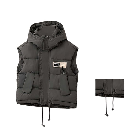 Kids Puffer Vest with Hooded Sleeveless Lightweight Girls' Outerwear Jackets & Coats Boys' Outerwear Vests Girls Clothing Size . 3-4 Years