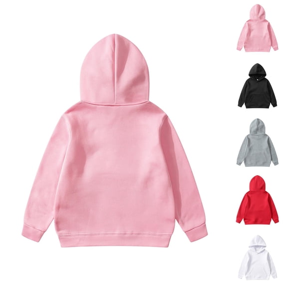 Kids Pullover Hoodie Sweatshirt Boys Girls Casual Top, Long Sleeve Crewneck Soft Basic tops for Everyday Wear