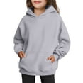thumbnail image 1 of Kids Pullover Hoodie Sweatshirt Long Sleeve Hooded Top with Front Pocket for Boys and Girls Schoolwear Casual Outfit, 1 of 3