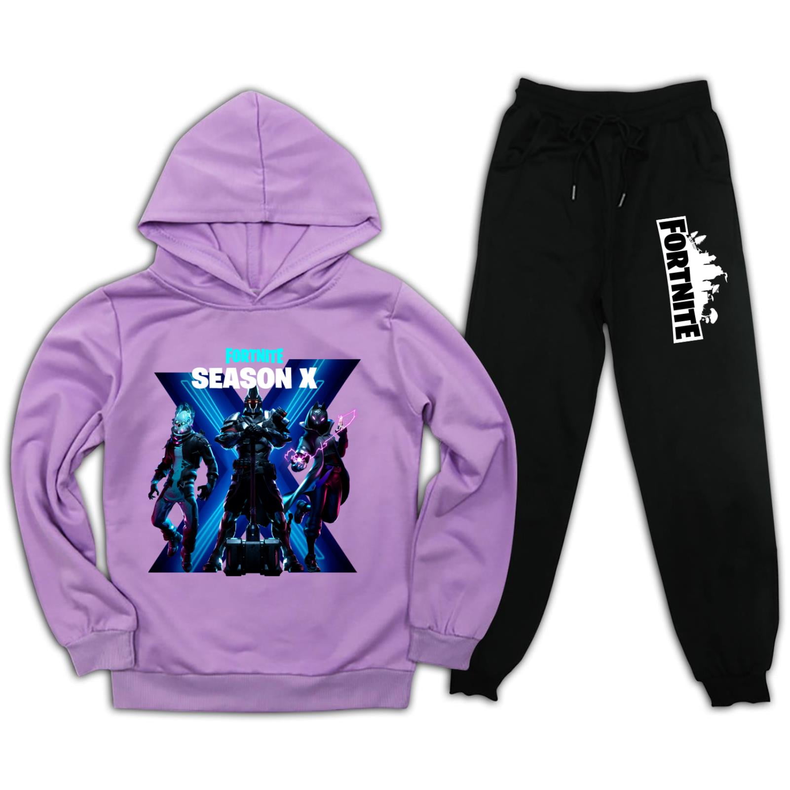 Kids Pullover Hoodie and Sweatpants Suit for Boys Girls FORTNITE