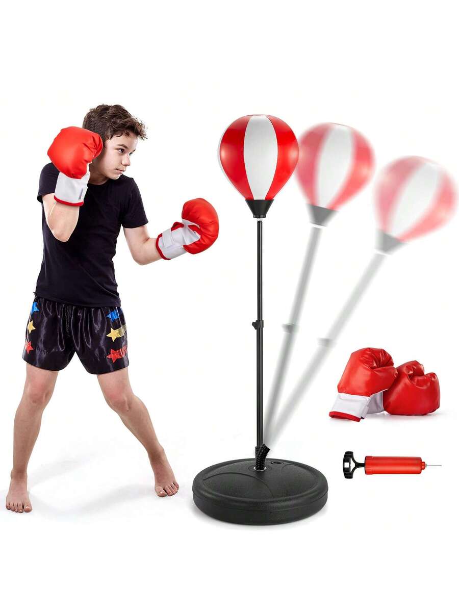 Kids Punching Bag Toy Set | Adjustable Stand | Boxing Game Sport Toys ...