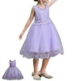 thumbnail image 1 of Kids PurpleDress Girls Ruffle Girls Formal Dresses Summer Princess Party Dress Dresses for Teens 7-8 Years, 1 of 5
