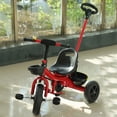 thumbnail image 1 of Kids Push Trike with Safe Belt Toddler Bike Birthday Gifts and Toys, 1 of 8