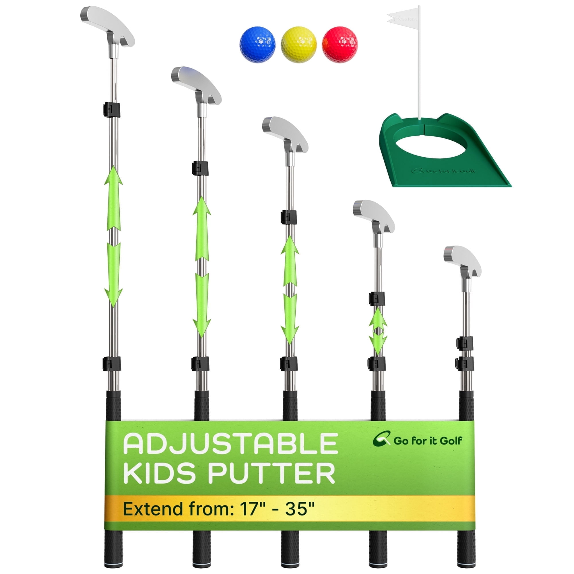 Pure Source Kids Putter, Adjustable 17-35 in, R/L Hand - Walmart.com