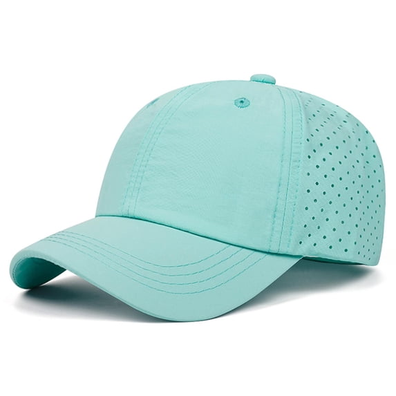 Kids' Quick-Dry Baseball Cap, Solid Color with Side Mesh Ventilation for Breathable Sun Protection, 2-6 Years Sky Blue Free Size