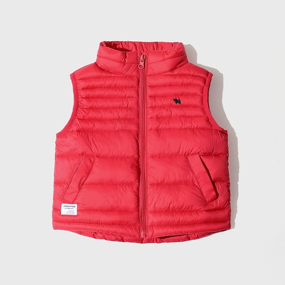 Kids Quilted Vest Boys Girls Lightweight Padded Cute Sleeveless Jacket Zip up Waistcoat Winter Clothes 9Y