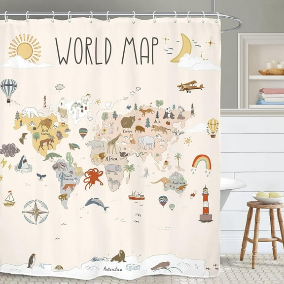 Kids Quotes Inspirational Bathroom Shower Curtain 72W by 84H Inch Motivational Positive You are Black Copper Gold Child Student Line Art Accessory Polyester 12 Hooks Waterproof Decor