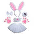 thumbnail image 1 of Kids Rabbit Costume Easter Bunny Cosplay Dress Up Outfits Set, 1 of 5