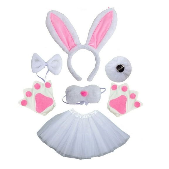 Kids Rabbit Costume Easter Bunny Cosplay Dress Up Outfits Set