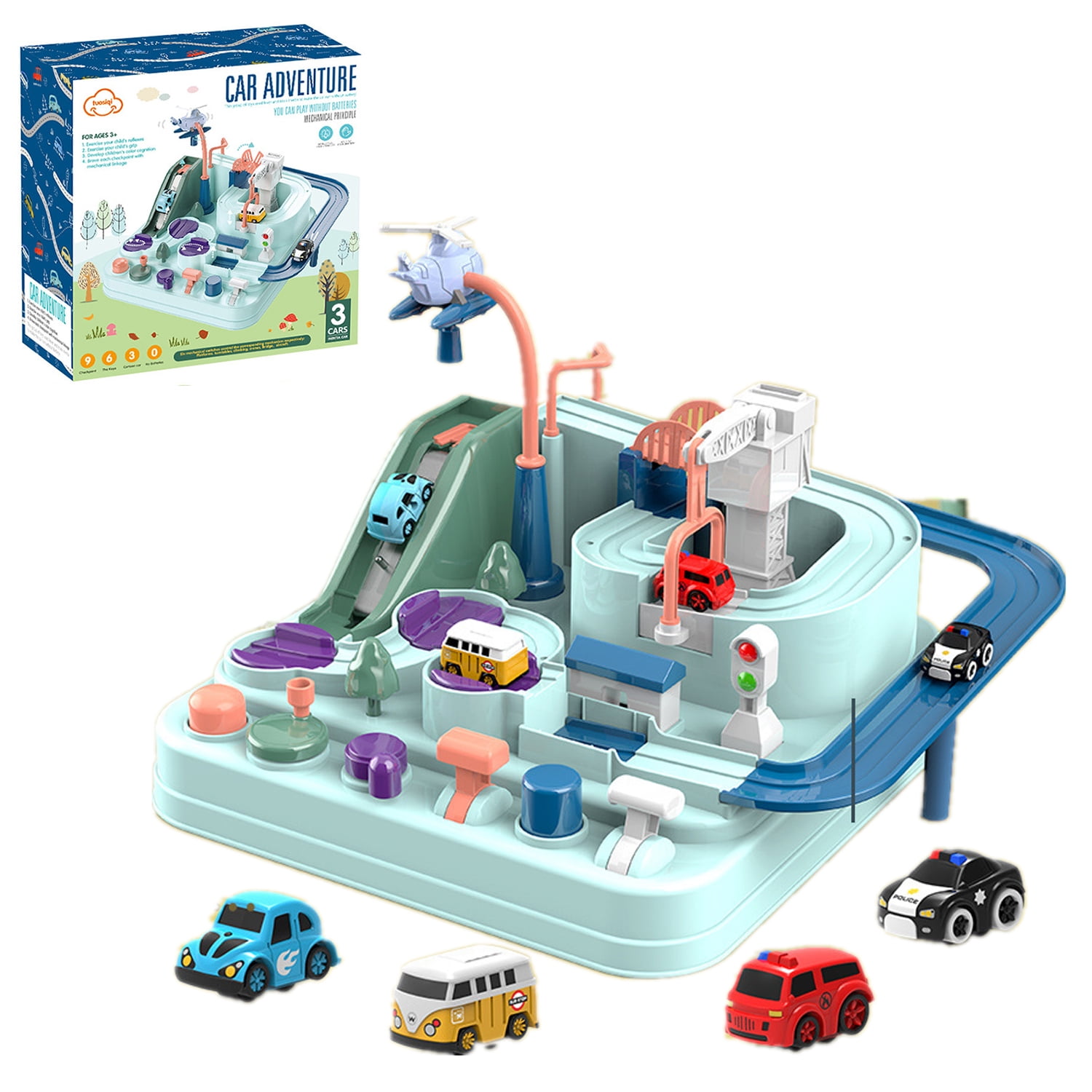 Kids Race Tracks for Boys Car Adventure Toys Gifts for Boys Girls