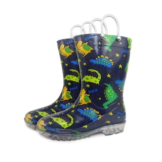 Kids Rain Boots Colorful Waterproof For Girls and Boys With Handles