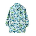 thumbnail image 1 of Kids Rain Coat Kids Boys and Girls Fashion Prints Button Rain Jacket Hooded Windproof Rain Coat with Reflective Strips Girls Rain Jacket Sky Blue 10 Years-11 Years, 1 of 5