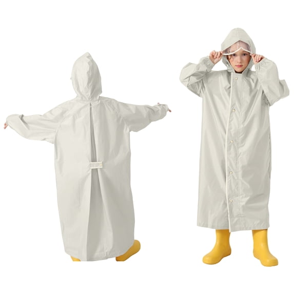 Kids Rain Coats for Girls Light Waterproof Girls Rain Jacket Reusable Kids Ponchos with Hood Travel Poncho 6-8 Years