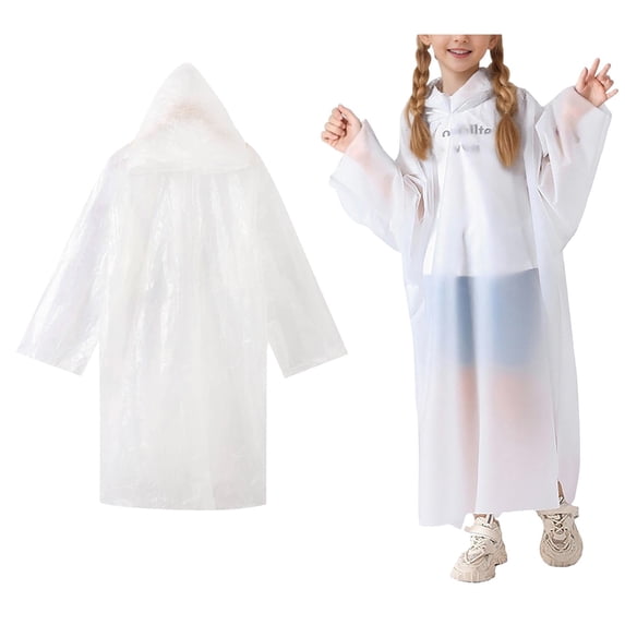 Kids Rain Coats for Girls Waterproof Rain Jackets Reusable Rain Ponchos with Hood Girls Raincoat Size One Size