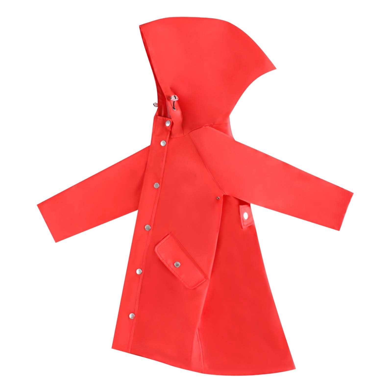 Kids Rain Jacket 5T Kids Girls Boys Rain Jacket Lightweight Water Proof Raincoat Hooded Lined Long Windbreaker Rain Pants Kids Red 1 7 8 Years