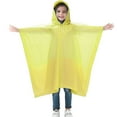 thumbnail image 1 of Kids Rain Jacket,Children's Buttoned Thick Poncho Raincoats Solid Color Rain Poncho for Boys Girls Spring Summer Autumn Outdoor Rain Gear,Girls Rain Jacket,Yellow,5-10 Years, 1 of 5