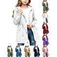 thumbnail image 1 of Kids Rain Jacket Nelozsy Kids Girls Solid Color With Pockets Drawstring Long Sleeves Waterproof Zipper Hooded Jacket Coat White 15 Years, 1 of 8