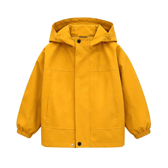 Kids Rain Jacket Waterproof Lightweight Breathable Hooded Raincoat Zip up Windbreaker for Outdoor School Coats with Pockets