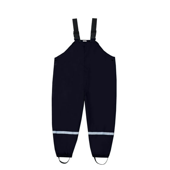 Kids Rain Pants,Waterproof Rain Bib Pants Double Fabric Windproof Mud Jumpsuit Warm Outdoorsuit Toddler Boys Girls Overall,Girls Rain Pants,Black,2-3 Years
