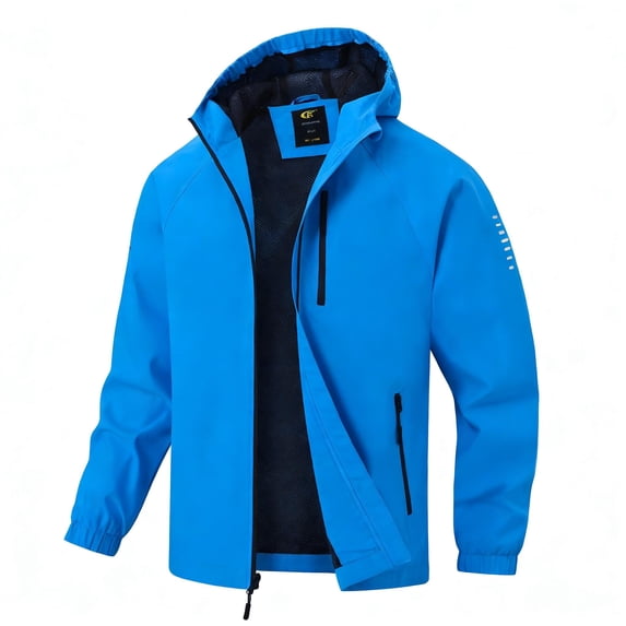 NEIKU Boys Girls Rain Jacket Lightweight Waterproof Hooded Raincoat Windbreakers for Kids NavyBlue 10-12Y