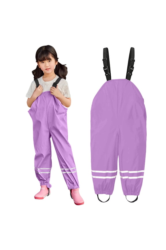 Rain Pants Kids Kids Waterproof Jumpsuit Puddle Pants Lightweight Reflective Hiking Camping Hunting Fishing Clothes For Girls Boys