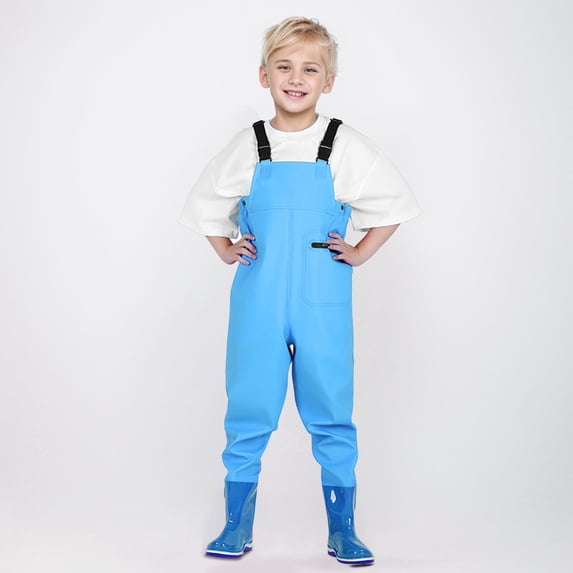 Kids Rain Pants Kids Boys Waterproof Overalls for Kids Mud Dirty Proof Sky Blue Windproof Rain Bib Pant Outdoor 4-5 Years