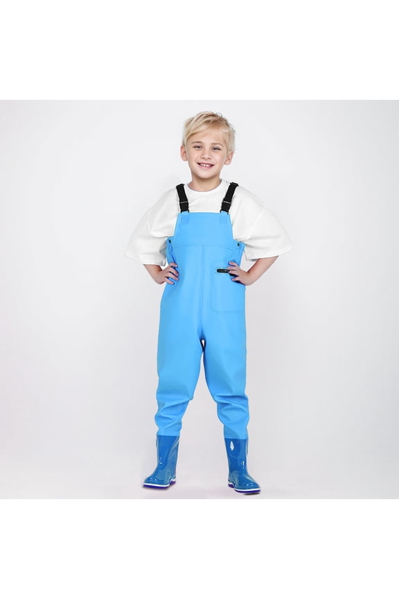 Kids Rain Pants Kids Girls Waterproof Overalls for Kids Dirty Proof Windbreak Sky Blue Lightweight Rain Bib Pant Portable 7-8 Years