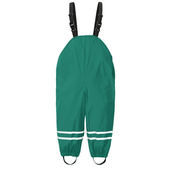Kids Rain Pants Solid Waterproof Rain Bib Pants Rain overalls Waders for Kids Girls 3-4 Years