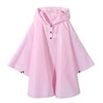 thumbnail image 1 of Kids Rain Poncho Girls Boys Toddler Cartoon 3D Jacket Hooded Rainy Day Outdoor Convenient Durable Lightweight Pink Toddler Raincoat Sizes M (7 Years-8 Years), 1 of 3