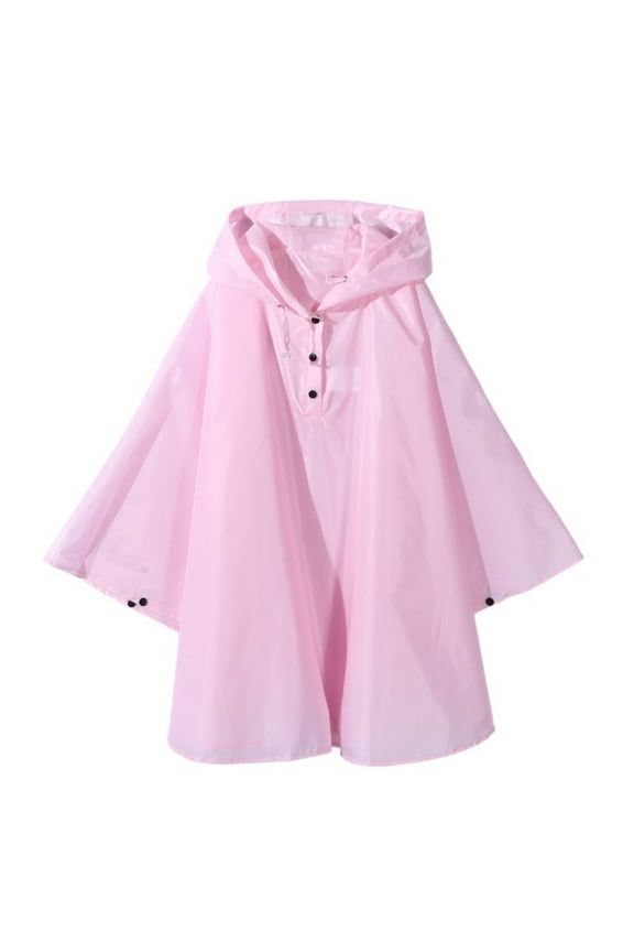 Kids Rain Poncho Girls Boys Toddler Cartoon 3D Jacket Hooded Rainy Day Outdoor Convenient Durable Lightweight Pink Toddler Raincoat Sizes XL (11 Years-12 Years)