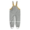 thumbnail image 1 of Kids Rain Poncho Girls Boys Toddler Pants Dungarees Proof Windbreak Cute Suspender Pants Grey Toddler Raincoat Sizes 128, 1 of 4