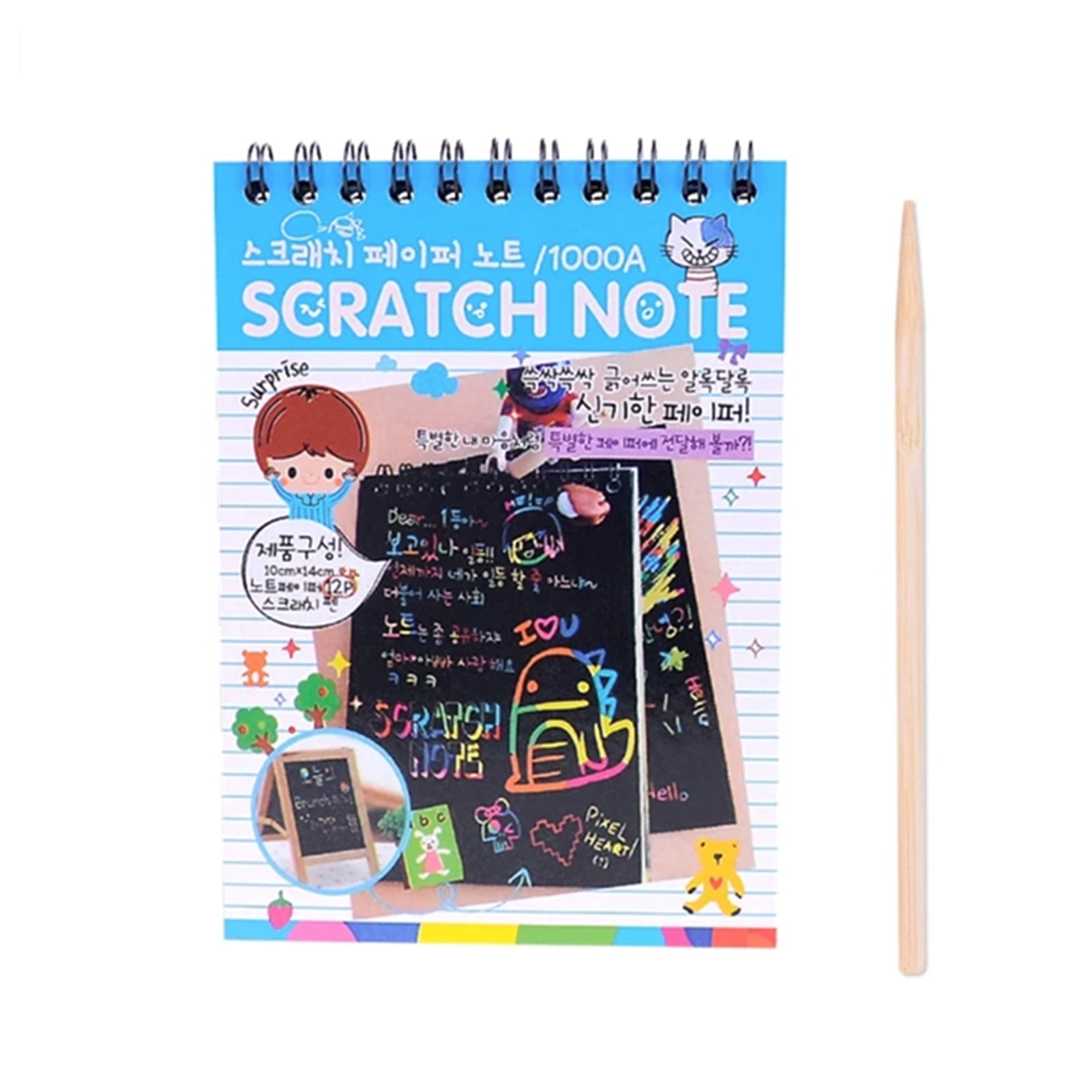  8 Pack Scratch Arts Drawing Notebook Paper for Kids Art  Supplies, Large Rainbow Scratch and Sketch Books Set for Kids Party Favors  : Arts, Crafts & Sewing