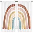 thumbnail image 1 of Kids Rainbow Curtains 42Wx63H Inch Rod Pocket Cute Boho Inspirational Quotes Bedroom Decor for Baby Girls Children Lovely Colorful Positive Words Art Printed Living Room Window Drapes 2 Panel, 1 of 5