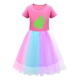 thumbnail image 1 of Kids Rainbow Flame Dress – PrestonPlayz Inspired Girls Outfit – Tulle Skirt and Short Sleeve Tee Combo for Casual and Party Wear, 1 of 4