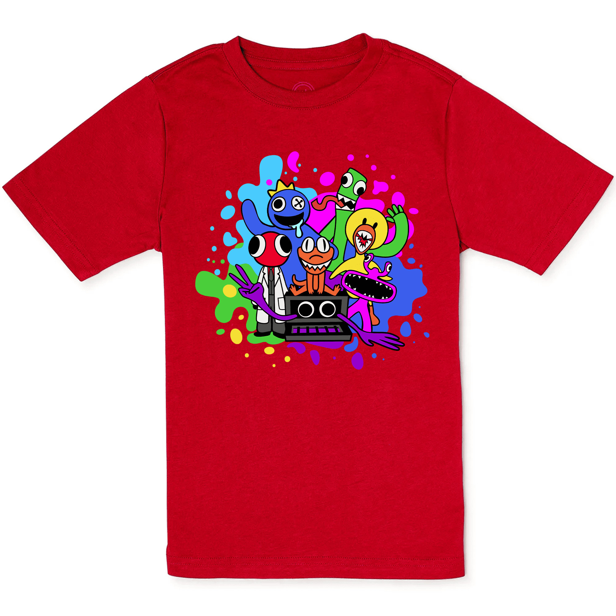 7-14 Years Kids Roblox Rainbow Friends Short Sleeve T-shirt Top
