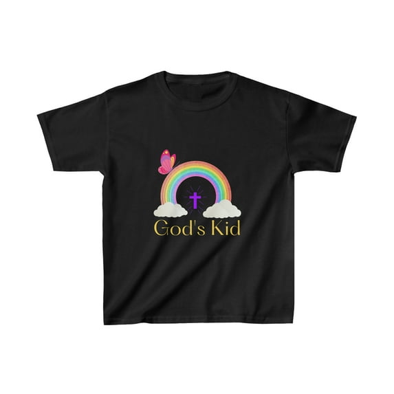 Kids Rainbow Heavy Cotton™ Tee | God's Kid - Play in Style