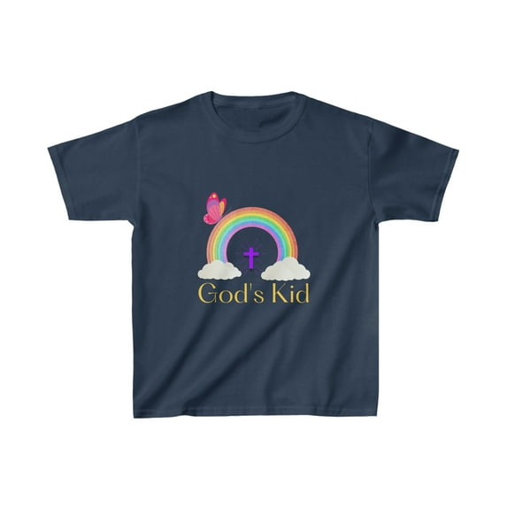 Kids Rainbow Heavy Cotton™ Tee | God's Kid - Play in Style