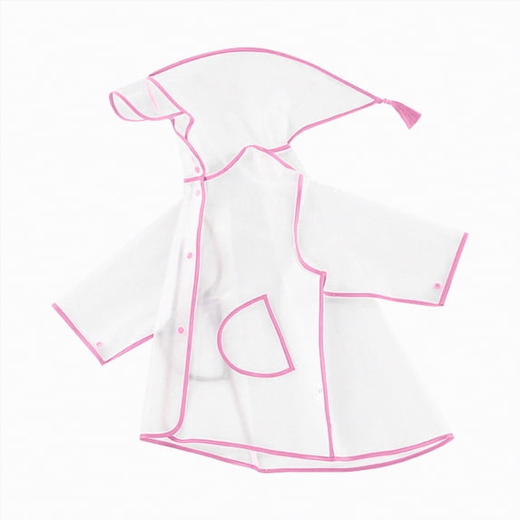Kids Raincoat For Toddler Boys And Girls Toddler Rain Poncho Waterproof Rain Jacket Children Cartoon Rainwear Pink 7-8 Years