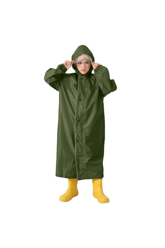Kids Raincoat with Hood and Backpack Ideal for School Outdoor Activities Lightweight and Durable Rain Gear for Children