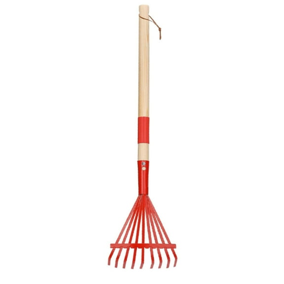 Kids Rakes With Hardwood Handle 28" Child Size Garden And Rake For Leaves Kids Lightweight & Cute Rakes With Blue Heads Great Garden Tools For Kids
